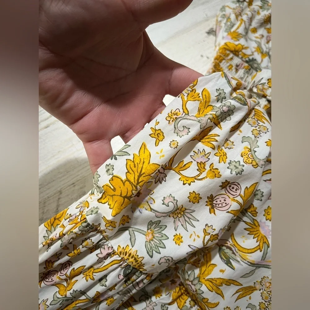 J CREW IVORY FLORAL FORD DRESS SZ 4